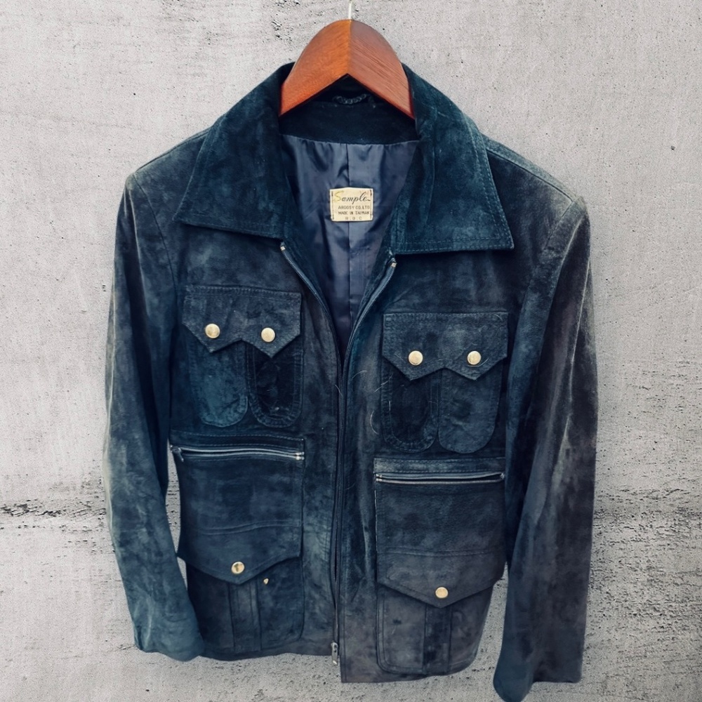 Distressed Blue Suede Jacket